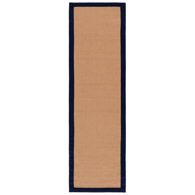 Natural Fiber Flat Weave Jute/Sisal; Latex; Cotton Solid Color Indoor Rug, Runner 2'3" x 8'