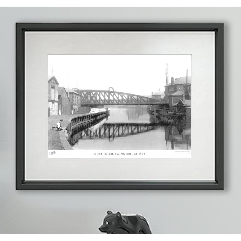 Northwich, Swing Bridge 1900 - Single Picture Frame Print, 28cm H x 36cm W x 2.3cm D