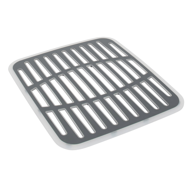 Grille d'évier 12,75 po x 11,25 po Malta, Gris
