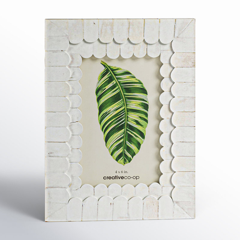 Langham White Bone Embossed Picture Frame
