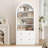 69.7"H Arched Bookcase With 2 Drawers-1336231379