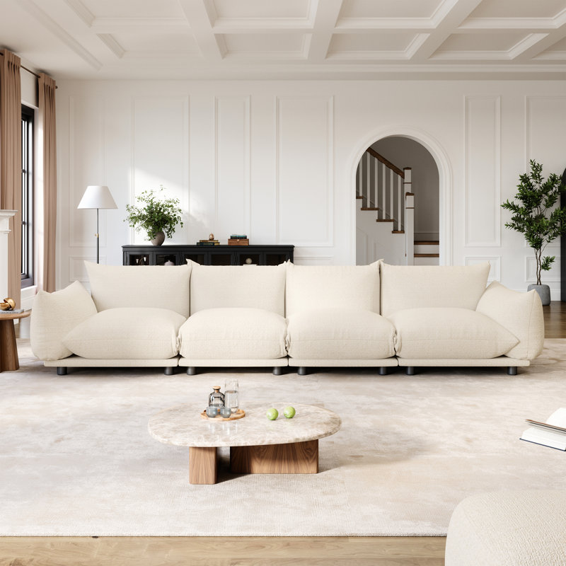 Canapé modulaire à 4 places Liggitt, Beige