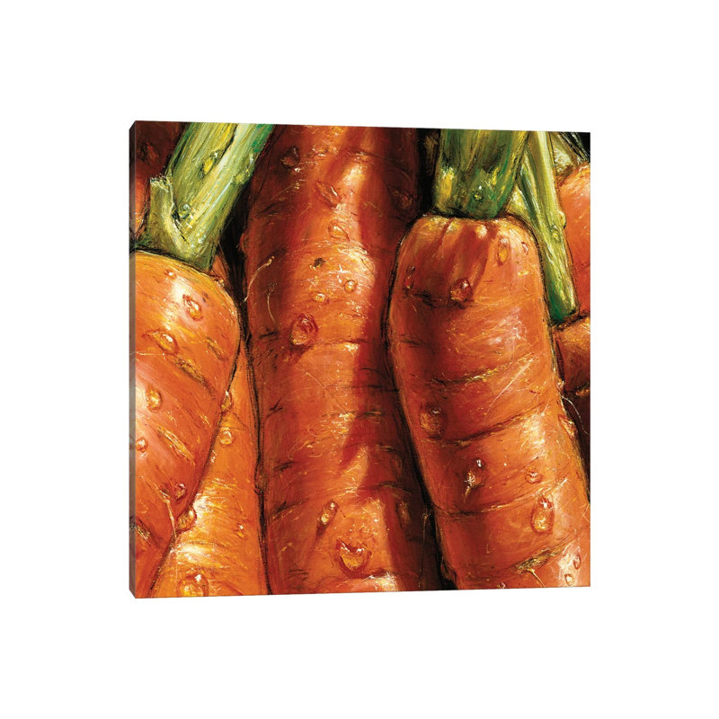 Carrots by AlmaCh - Wrapped Canvas Painting, 30.48cm H x 30.48cm W x 1.91cm D