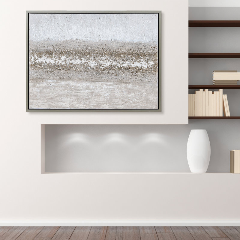Art mural sur toile texturé à motif de paillettes de sable par Martin Edwards, H 40 po x l 30 po