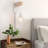 Industrial Plug in Wall Sconce with Metal Cage Shade, Rustic Pipe Wall Lamp for Bedroom, Loft, Hallway and Farmhouse Living Room