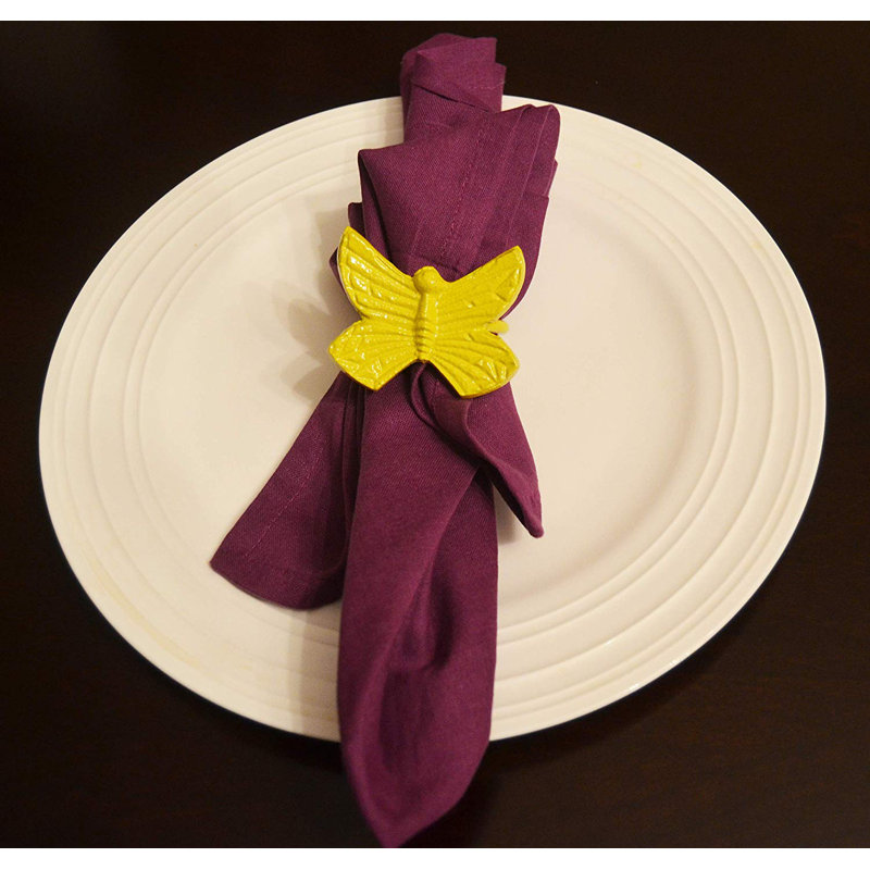 Metal Napkin Ring, Yellow