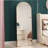 Fourth Generation Floor Mounted Full Length Mirror, Arched Aluminum Alloy Frame, Perfect For Bathroom, Bedroom, And Retail Spaces
