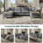 143.7'' Comfy  U Shaped Sectional Modular Deep Cloud 4-Piece Sofa with Two Ottoman- Premium Fabric-386020886