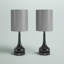 Ensemble de 2 lampes de chambre à coucher à commande tactile Trombetta pour salon avec 2 ports de chargement USB-196100416-196100418