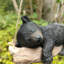  Suspended Cub Serenity: Striking Black Hanging Bear Polyresin Figurine