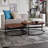 Banvra 2-piece Round Nesting Tables Modern Wood Gray & Black Round Nesting Coffee Table for Living Room-677386095
