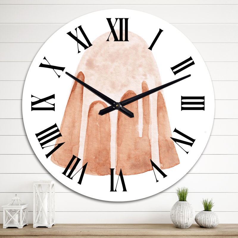 Gâteau de Pâques sur blanc - horloge murale traditionnelle, Surdimensionné