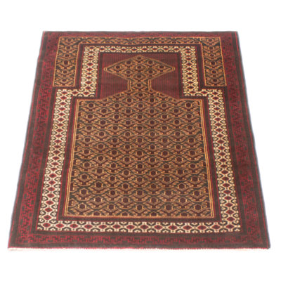 Teimani Burgundy Rug 2'11" x 5'0"
