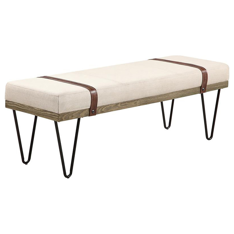 Banc d'appoint rembourré beige