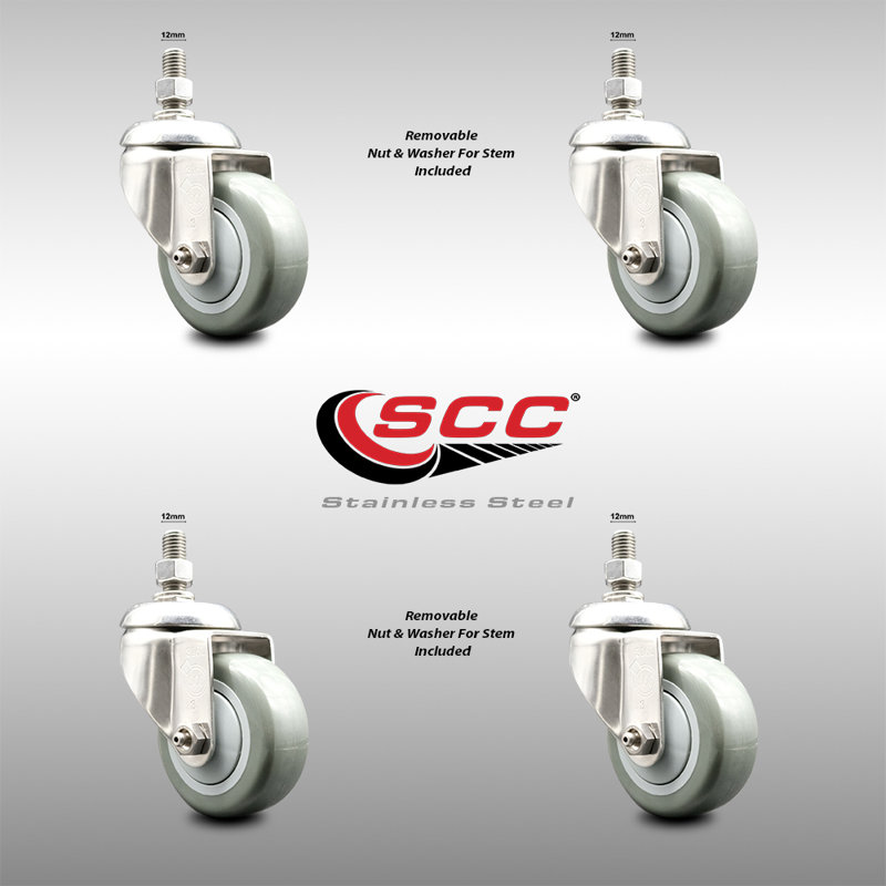 Polyurethane Caster, Gray