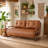 Caramel Faux-leather 4-in-1 Convertible Chair / Chaise / Sofa Bed – Foldable Space-saving Sleeper-1831243510