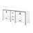 80 In. White Bath Vanity - Soft Close, Adequate Cabinet & Storage Space Unit Copious-1193263037-1193263036
