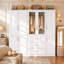 Système d'organisation modulaire de 79,1 po avec 3 tringles de suspension, 7 tablettes, 3 tiroirs et armoire de porte en verre