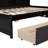 Bed with Side Bookcase, Drawers,Espresso-247010031