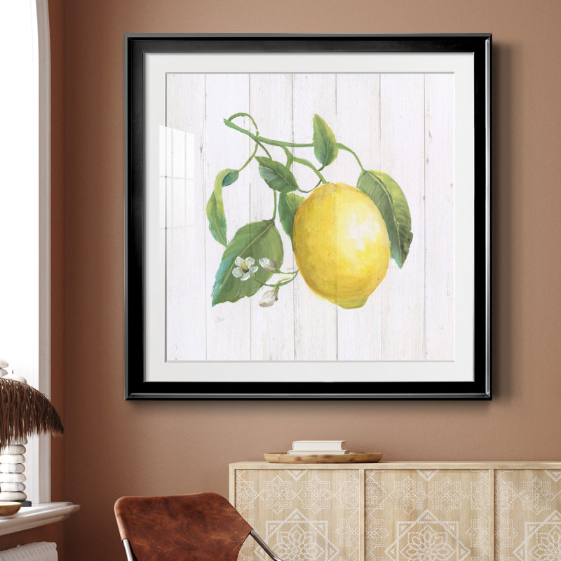 Lemon Fresh I - Cadre photo, reproduction d'art sur papier, Cadre noir, H 26,5 po x l 26,5 po x P 1,5 po