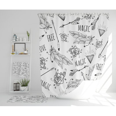 Nathanal Polyester Shower Curtain Set
