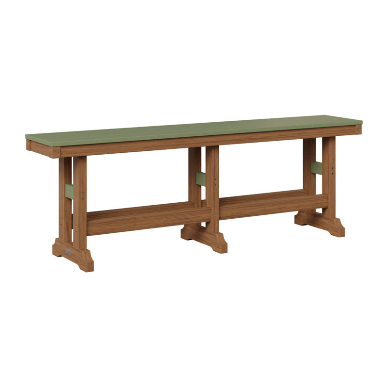 Banc de jardin berlinois 66 po Berlin, 23" H x 12.5" W x 66" D, Sage/Antique Mahogany