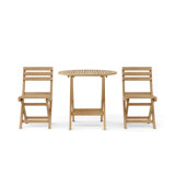 Girtrue Outdoor 3 - Piece Teak Bistro Set