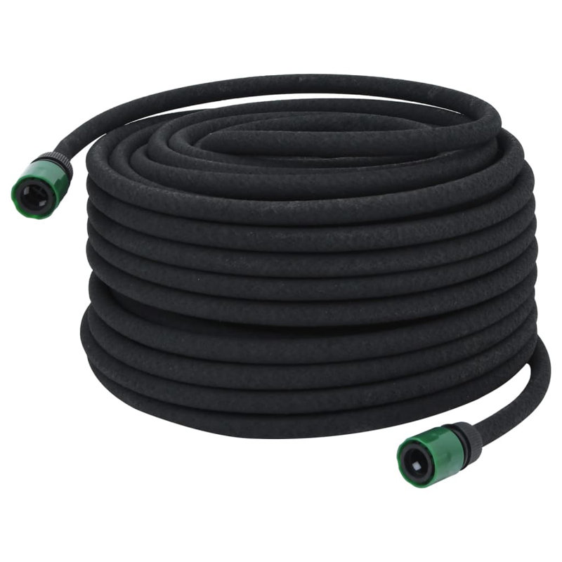 Garden Soaker Hose Black 0,6" 50 m Rubber