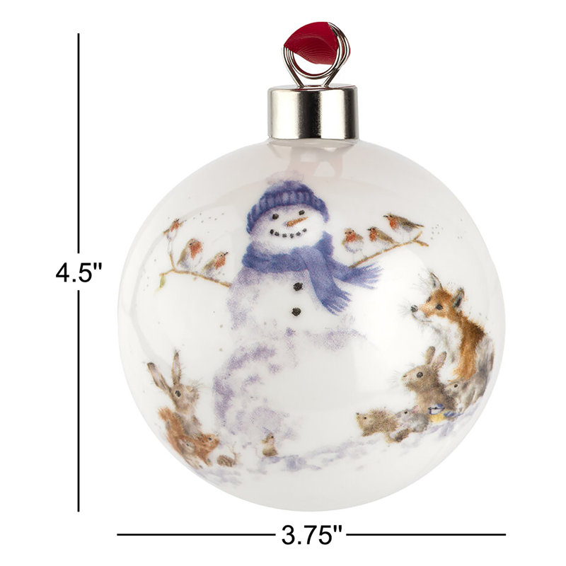 Royal Worcester Rw-Wrendale Designs Gathered Arond Bauble(Snowman)