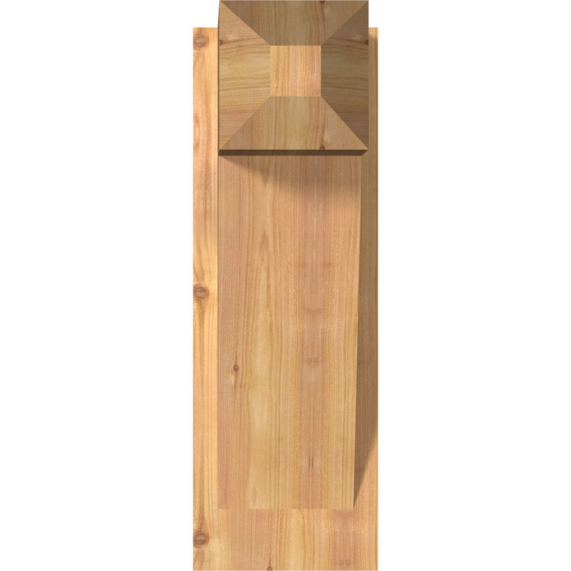 Artisan traditionnel en bois rustique, Cèdre rouge occidental l 7 1/2 po (lisse), P 14 po x H 22 po