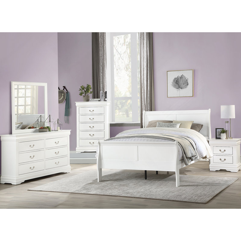 White Queen Bed, Queen