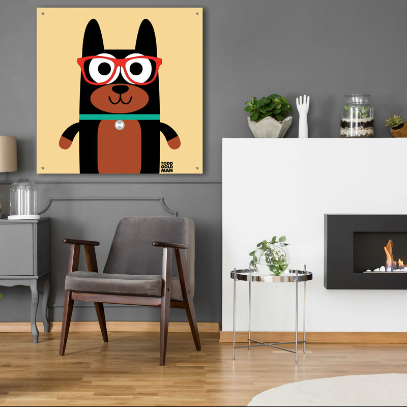 «Bow Wow Doberman» par Todd Art, H 36 po x l 36 po x P 0,2 po