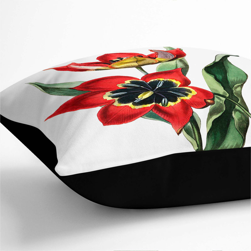 Square Throw Cushion, 55cm H x 55cm W x 20cm D, Black