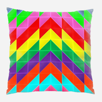 Chevron Microsuede Reversible Throw Pillow