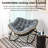 Outdoor Rocking Chair Cushion, Thickened 6.3in Papasan Chair Cushion-1734775520