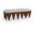 Fourrure de velours beige / finition noyer