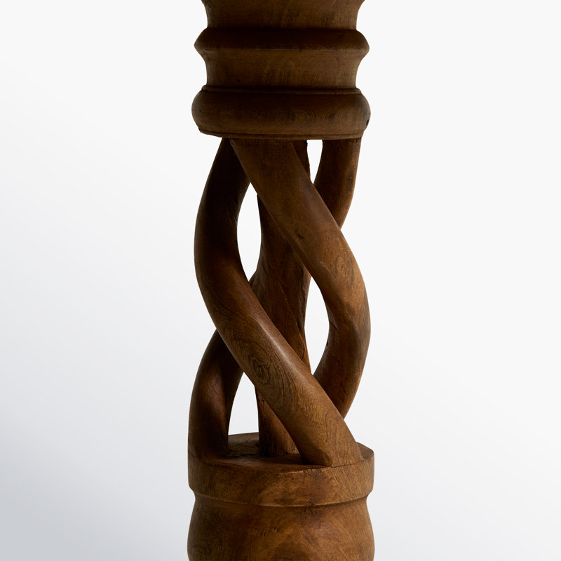 Solid Wood End Table, Natural Brown
