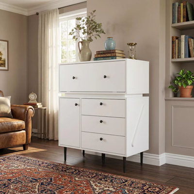 3 Drawer Kitchen Pantry With Cabinet & Adjustable Shelves