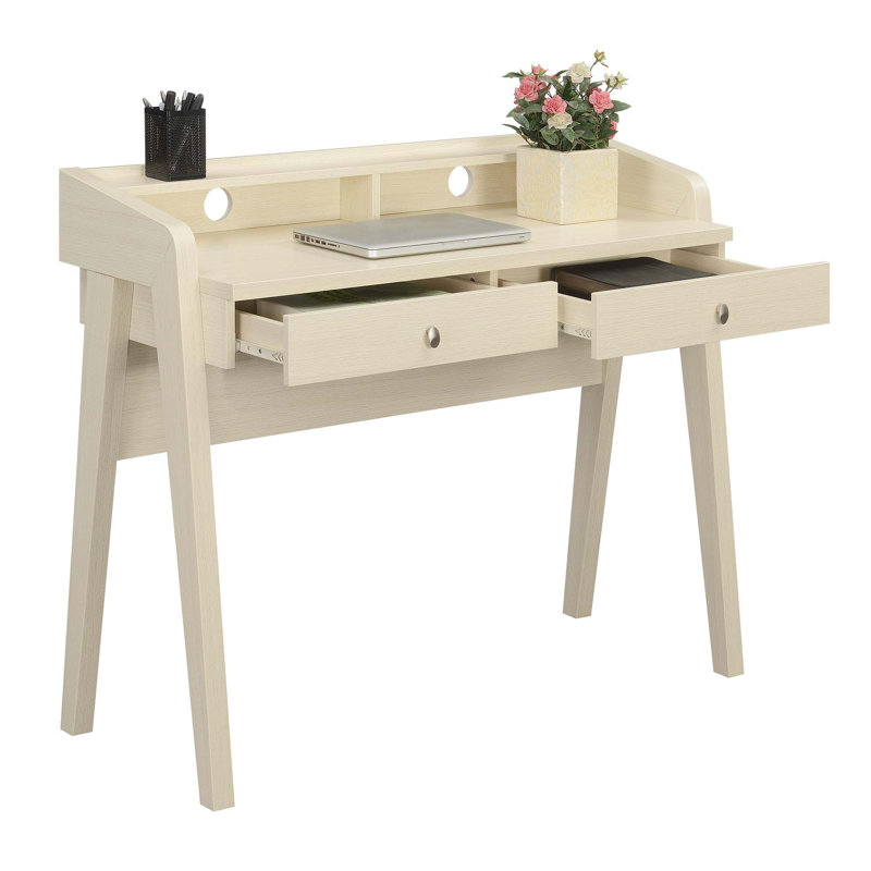 Piotrowski Computer Desk, Ivory