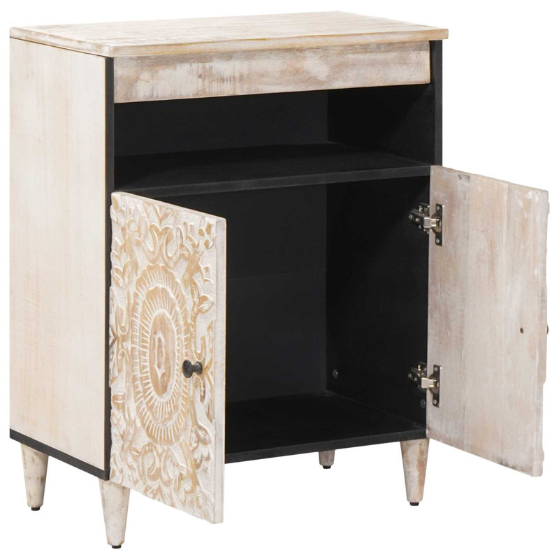 Solid Wood Rectangle Accent Cabinet