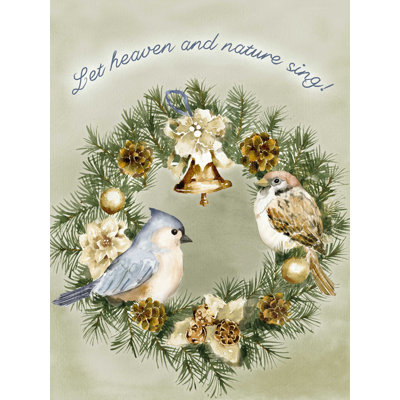 Birds Wreath Let Heaven Nature Sing - Impression sur toile tendue