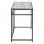 Bureau d'ordinateur, bureau personnel, ordinateur portable, tiroir de rangement, L 42 po, travail, stratifié gris, métal noir, contemporain, moderne-840563766