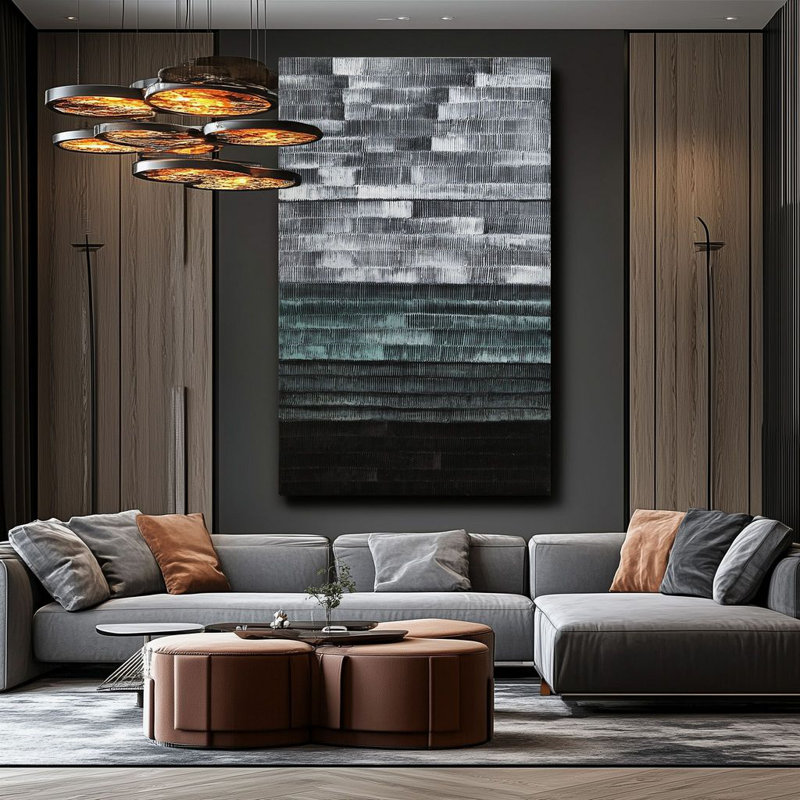 "Gradient", peinture à l'huile sur toile sans cadre 47 po x 31 po