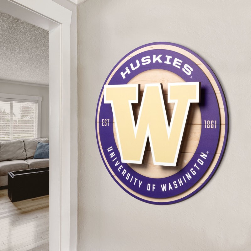 NCAA Washington Huskies 3DX Circle Wall Art
