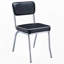 Chaises d'appoint noires et chromées (ensemble de 2)