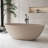 65" x 30" Freestanding Bathtub Solid Surface Stone Resin Soaking Tub
