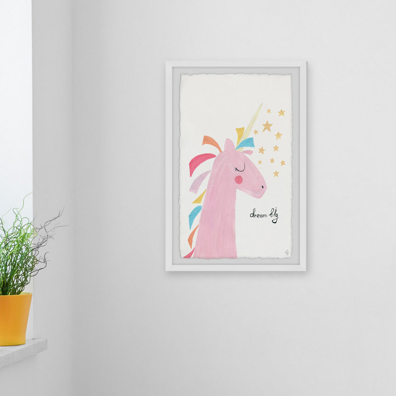 Myria «Unicorn's Big Dream», reproduction encadrée, H 24 po x l 16 po x P 1,5 po