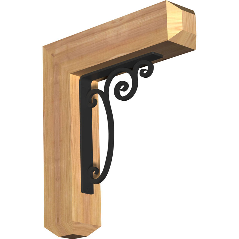 Support simple Ironcrest de 4 po Avery, 20"H x 18"D, Cèdre rouge de l'Ouest l 3 1/2 po x T 4 po (lisse
