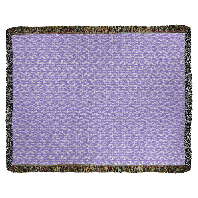 Couverture tissée hexagonale Katelyn Elizabeth, l 60 po x L 80 po, Mauve