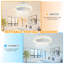 19.7" Low Profile Ceiling Fan with Lights and Remote, Modern Flush Mount Ceiling Fans White Fandelier for Bedroom-720534511